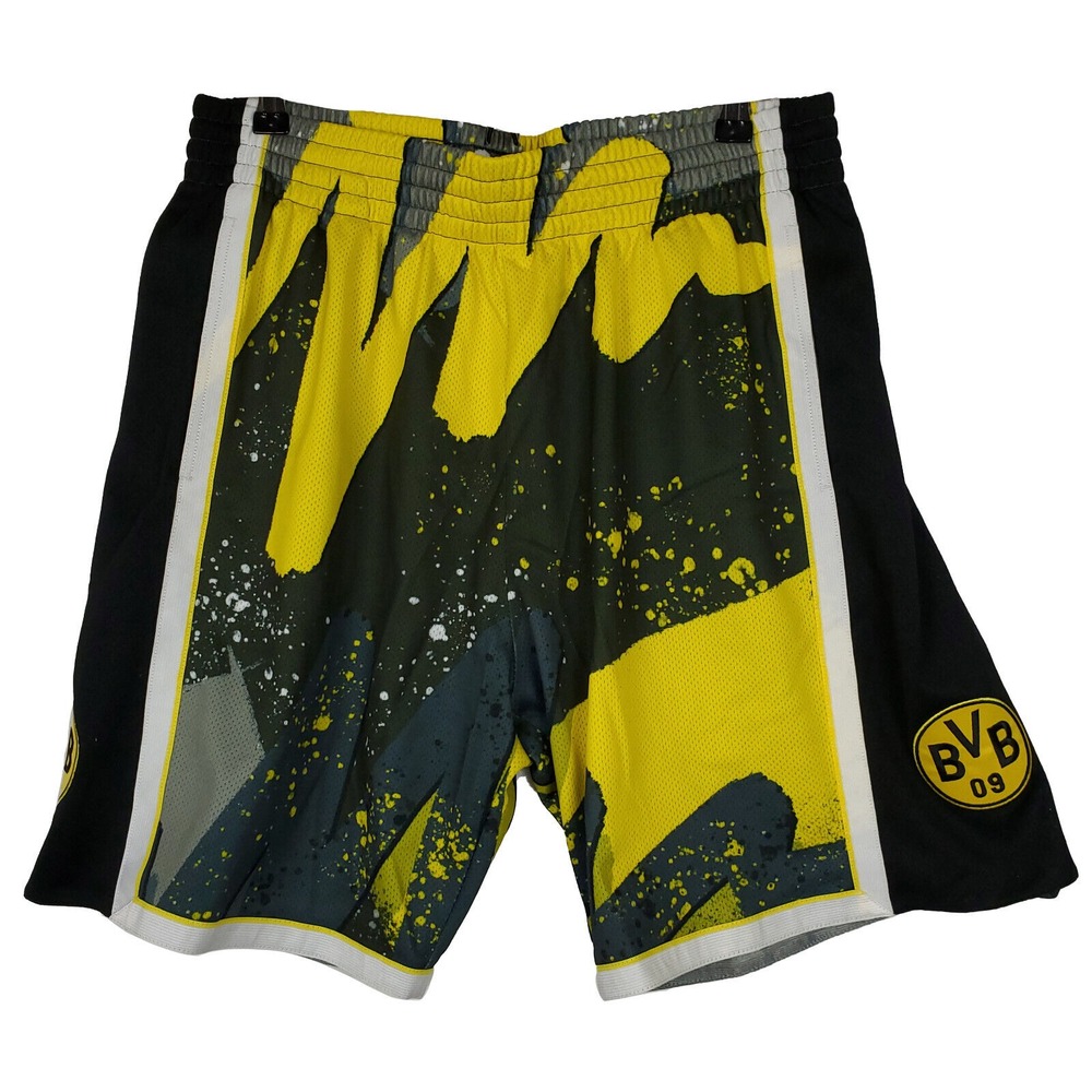 Borussia Dortmund Mitchell & Ness Large Jersey Shorts BVB Cut & Sew Logo‎ New